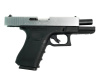 Страйкбольный пистолет WE Glock-19 Gen.4 Silver, сменные накладки WE-G003B-SV