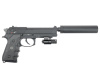 KJW M9 A1 GBB, CO2, черный, металл, рельса, ствол с резьбой