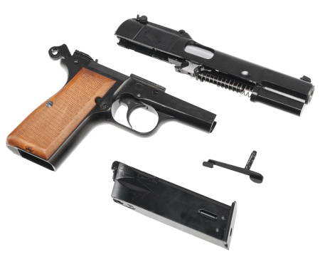 Страйкбольный пистолет WE Browning Hi-Power кобура-приклад, грин газ WE-B005