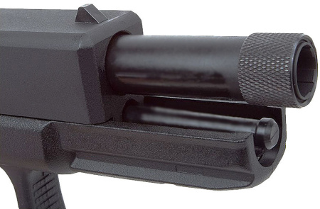 Страйкбольный пистолет KJW GLOCK G17 GBB GAS, ствол с резьбой, мет. слайд KP-17-TBC.GAS