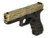 WE Модель пистолета  GLOCK-17 gen3, металл слайд, под бронзу с гравировкой , WE-G001BOX-FP