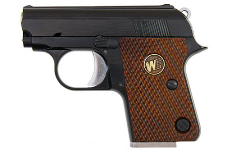 Страйкбольный пистолет WE COLT .25 Black GBB, GAS, Metal WE-CT001-BK