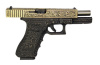 WE Модель пистолета  GLOCK-17 gen3, металл слайд, под бронзу с гравировкой , WE-G001BOX-FP