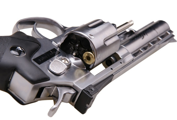 ASG Модель револьвера Dan Wesson 4" MB Silver, серебр