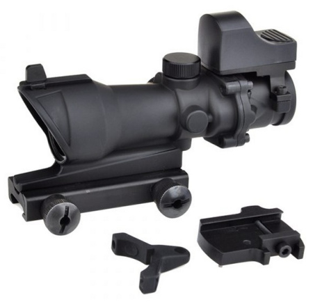 AIM-O ACOG 4×32 Scope + Mini Red Dot Black AO5317-BK