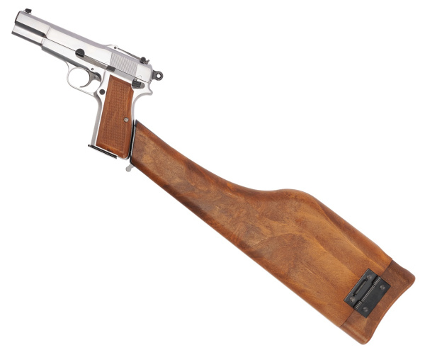 WE BROWNING HI POWER, хромированный, металл