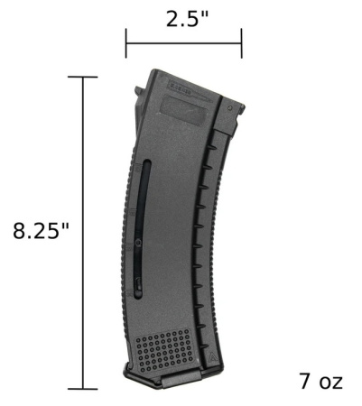 Магазин механический ARCTURUS AK MOD1 200Rds Mid-Cap EMM BLK с окном MAG-M1KE-BK 