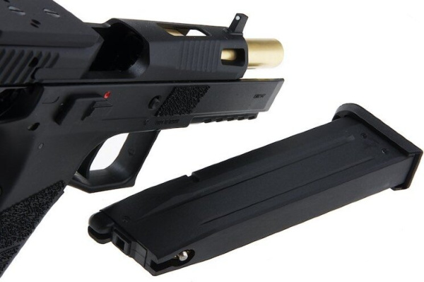 KJW CZ P-09 Black GBB, черный, металл, модель P-09-OR.GAS