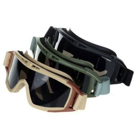 Очки защитные Tactical JY003OD 3 сменные линзы PC Green [STRIKE GEAR]
