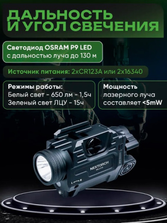 Фонарь Nextorch WL21G Dual-Light