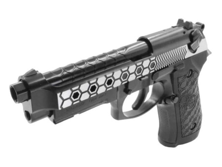 Страйкбольный пистолет WE M92 Hex cut dual tone