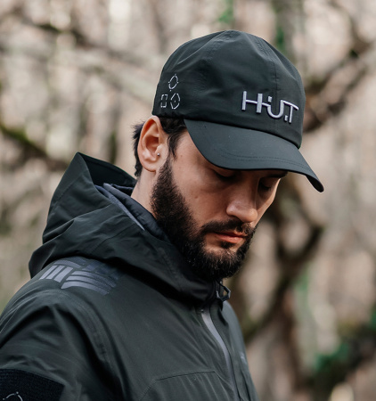 Бейсболка H.U.T. Cap, 100% Acrilyc, мембранная T-GUARD 3L, Ripstop 30Dx30D, DWR, проклеенные швы, OneSize, тёмно-зелёная, 150г (54-60)