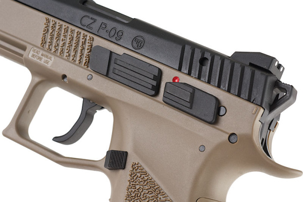 Страйкбольный пистолет KJ Works CZ P-09 Duty (ASG Licensed) Gas Version, металл - TAN P-09.GAS TAN