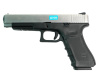 Страйкбольный пистолет WE Glock-34 Gen.4 Silver, сменные накладки WE-G008B-SV