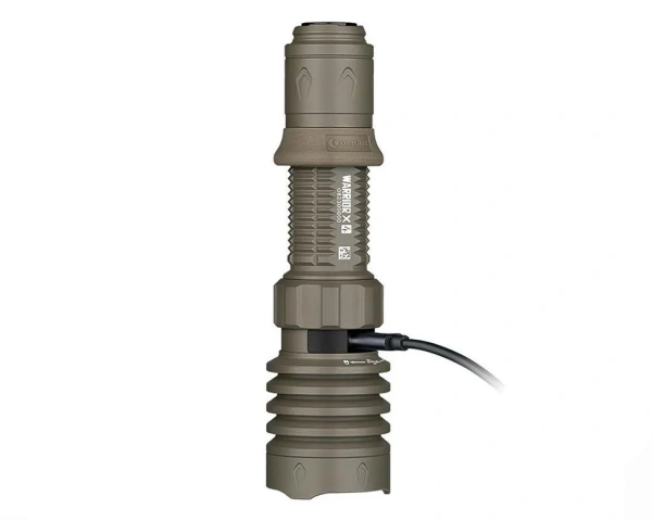 Фонарь Olight Warrior X 4 FLAT DARK EARTH, 21700, диод SFT-70, 630 метров, 2600 люмен (Комплект)