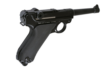 Страйкольный пистолет P08 replica, СО2, металл, Блоу Бэк (KWC)