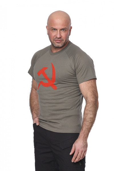 Футболка 7.62 "USSR" (СССР) (хлопок, олива) [NOVATEX]