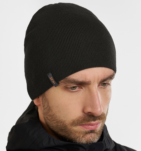 Шапка H.U.T. Dude двусторонняя, чёрная/мандарин, арт.H1800113-0060 [H.U.T.]