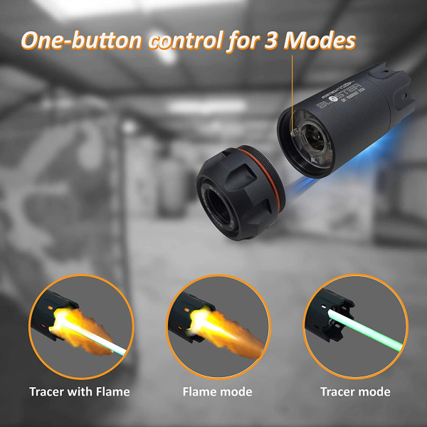 Трассерная насадка с имитацией вспышки Blaster Tracer Unit - black [ACETECH]