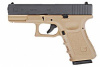 Страйкбольный пистолет WE GLOCK-19 gen3, металл слайд WE-TAN WE-G003A-TAN