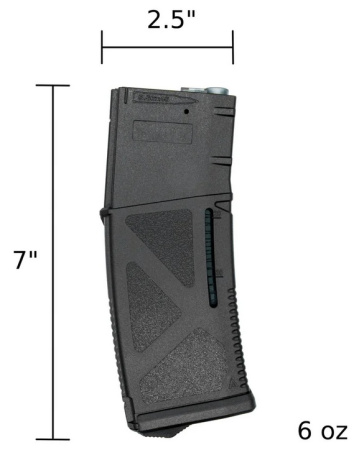 Магазин механический ARCTURUS AR MOD1 M4/M16 200 Rds Mid-Cap Windowed EMM Magazine BLK MAG-M1AE-BK 