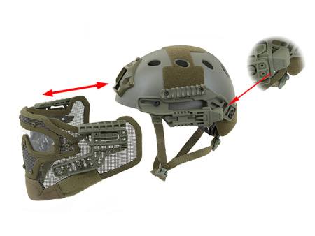 Full Mask G4 System PJ Tactical Helment - TAN [EM]
